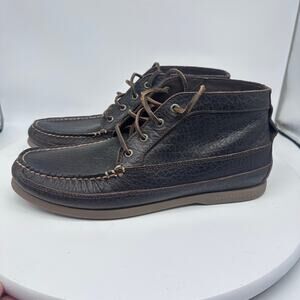 Sperry Authentic Original Dark Brown Leather Chukka Boots Mens Size 12